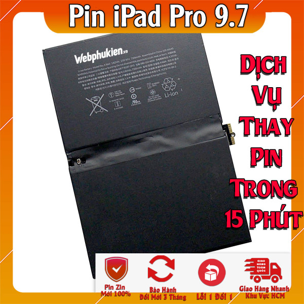 Pin iPad Pro 9.7 Model A1664 - 7306mAh Original Battery